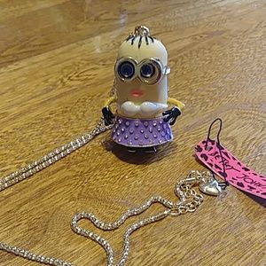 Adorable bikini Minion necklace NWT